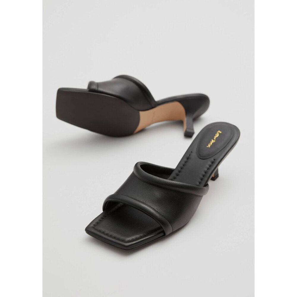 & OTHER STORIES Soft Leather Mules Black Womens Size US 5